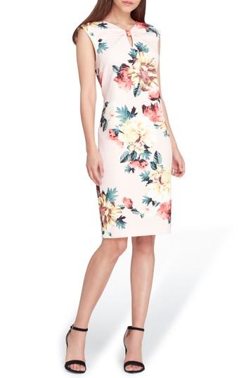 Women's Tahari Floral Scuba Crepe Sheath Dress - Pink