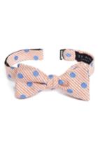 Men's Ted Baker London Seersucker Dot Bow Tie, Size - Orange