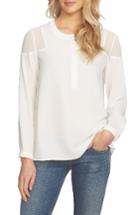 Women's 1.state Sheer Shoulder Henley Top