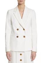 Women's Sara Battaglia Double Breasted Blazer Us / 38 It - White