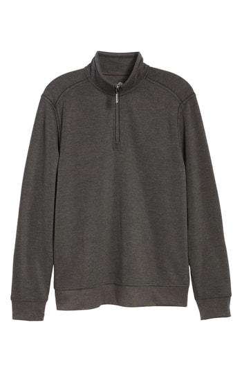 Men's Tommy Bahama Sideline Quarter Zip Pullover - Black