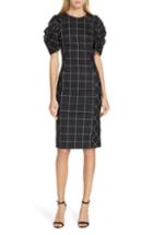 Women's Milly Check Sheath Dress - Black
