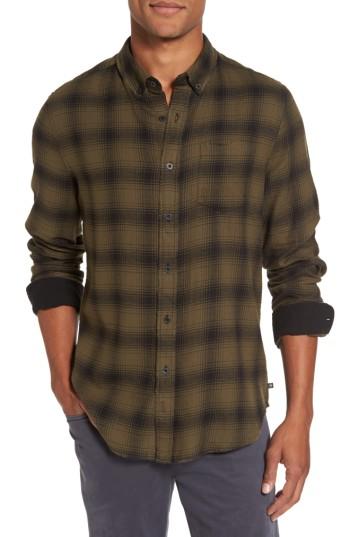 Men's Ag Grady Plaid Flannel Sport Shirt, Size - Green