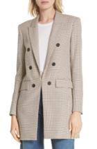Women's Veronica Beard Lonny Houndstooth Dickey Jacket - Brown