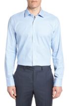 Men's Tailorbyrd Jaiden Trim Fit Houndstooth Dress Shirt .5 - 32/33 - Blue
