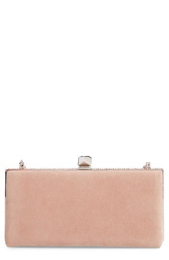 Jimmy Choo Celeste Suede Clutch - Pink