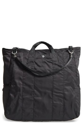 Peace Love World Nylon Tote - Black
