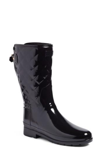 Women's Hunter Refined High Gloss Quilted Short Rain Boot