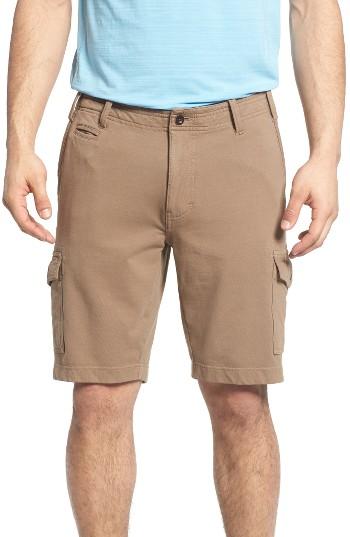 Men's Thaddeus Carlton Knit Cargo Shorts - Beige