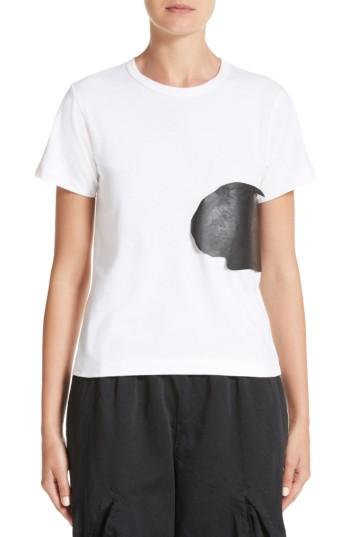 Women's Comme Des Garcons Rubber Graphic Tee - White