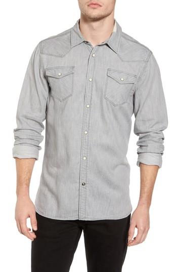 Men's Scotch & Soda Classic Western Shirt - Grey