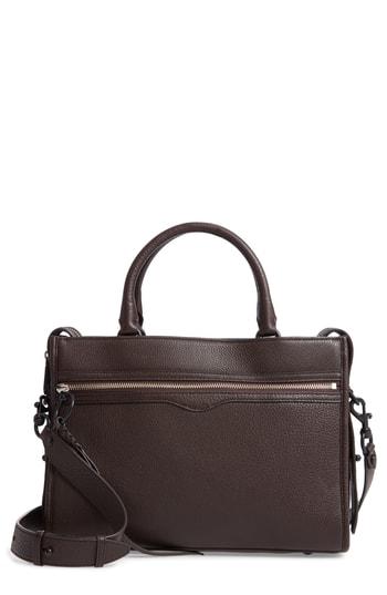 Rebecca Minkoff Bedford Zip Leather Satchel - Brown