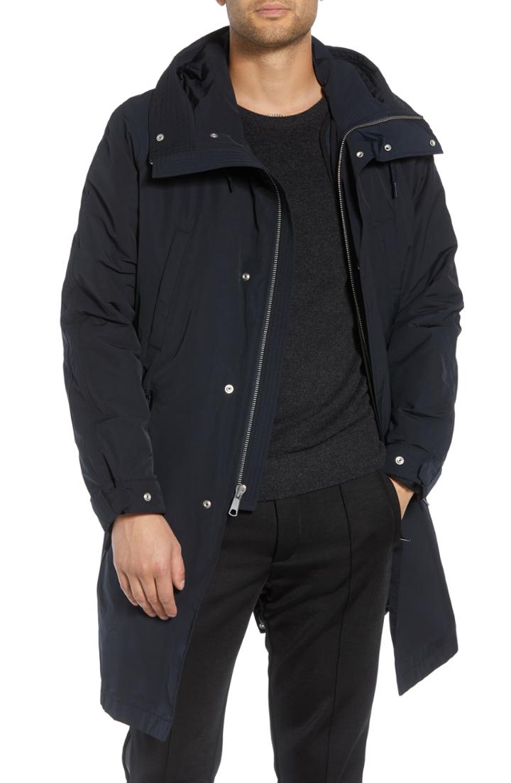 Men's Vince Hooded Parka, Size - Blue