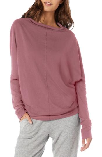 Women's Michael Stars Ultra Jersey Open Neck Top, Size - Pink