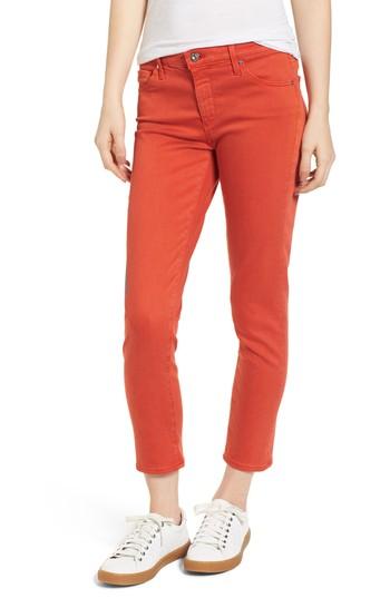 Women's Ag The Prima Crop Cigarette Jeans - Orange