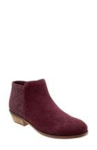 Women's Softwalk 'rocklin' Bootie .5 M - Burgundy