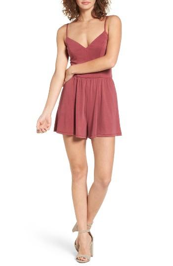 Women's Socialite Strappy Back Knit Romper - Black
