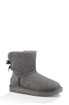 Women's Ugg Mini Bailey Bow Ii Genuine Shearling Bootie M - Grey