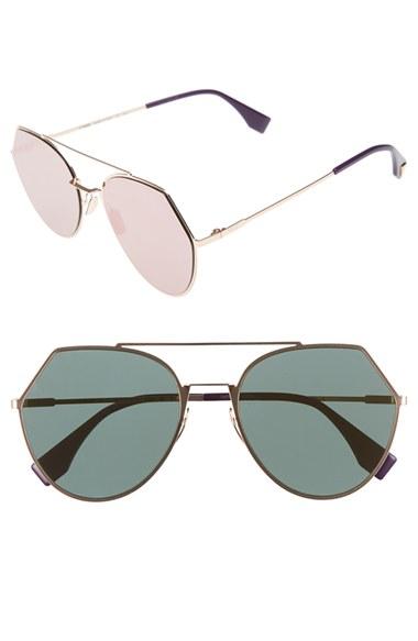 Women's Fendi Eyeline 55mm Sunglasses - Gold Copper