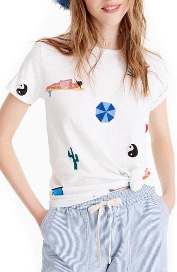 Women's J.crew Isabel Bacon Cotton Tee - Ivory