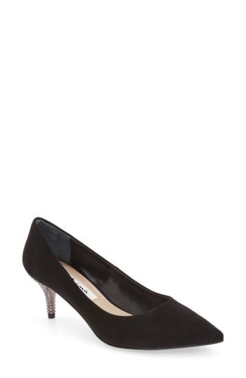 Women's Nina 'teressa' Crystal Heel Pump .5 M - Black