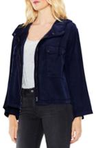 Women's Two By Vince Camuto Bell Sleeve Hooded Jacket - Blue