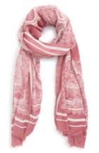 Women's Sole Society Paisley Scarf, Size - Pink