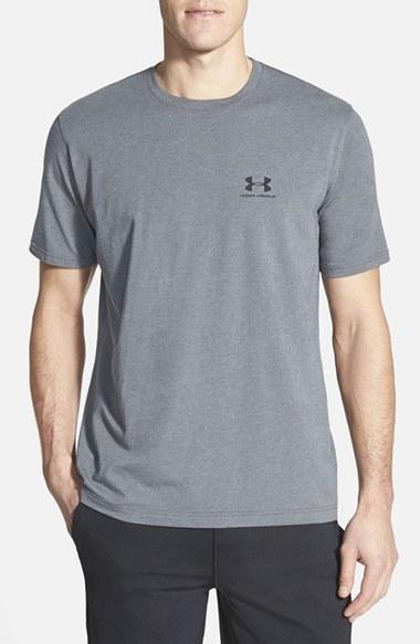 Men's Under Armour 'sportstyle' Charged Cotton Loose Fit Logo T-shirt, Size - Grey