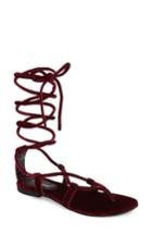 Women's Jeffrey Campbell Lima Lace-up Sandal M - Burgundy