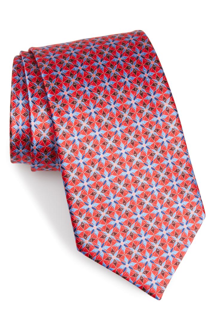 Men's Ermenegildo Zegna Geo Floral Silk Tie
