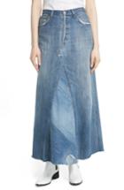 Women's Elizabeth And James Maddy Vintage Paneled Denim Maxi Skirt - Blue