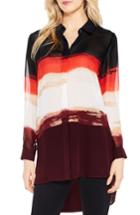 Women's Vince Camuto Brushstroke Horizons Tunic Shirt - Red