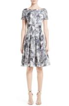 Women's St. John Collection Metallic Floral Fil Coupe Dress