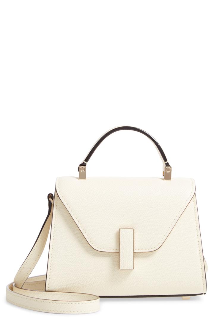 Valextra Iside Micro Top Handle Bag - White