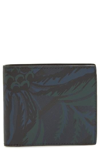 Men's Burberry Floral Leather Wallet -