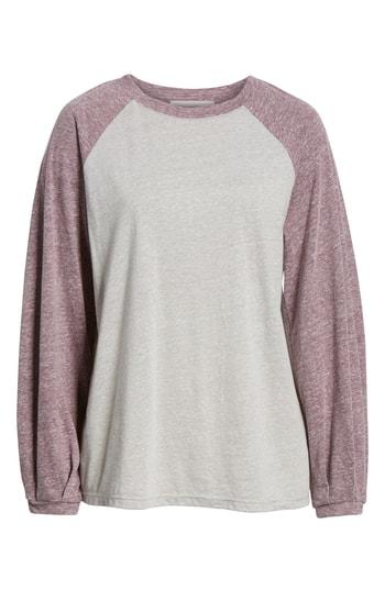 Women's Treasure & Bond Baseball Tee, Size - Grey