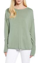 Women's Caslon Zip Cuff Sweater - Green