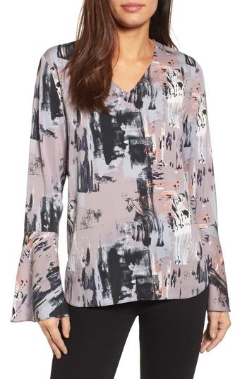 Women's Emerson Rose V-neck Bell Sleeve Blouse - Purple