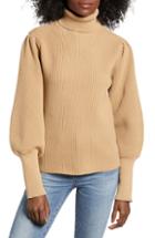 Women's English Factory Turtleneck Sweater - Brown