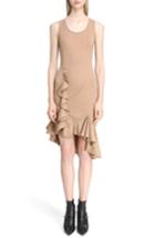 Women's Givenchy Ruffled Wool Jersey Dress Us / 38 Fr - Beige