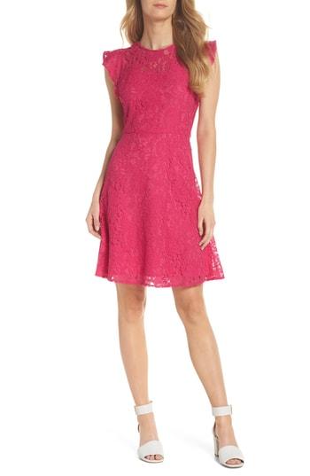 Women's Eliza J Lace Fit & Flare Dress - Red
