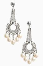Women's Ben-amun Imitation Pearl & Crystal Drop Earrings