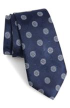 Men's Nordstrom Men's Shop Murray Medallion Silk Tie, Size - Blue