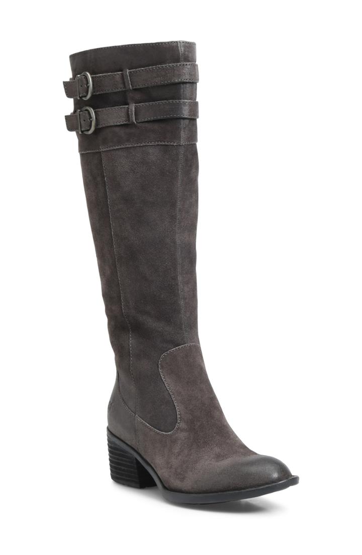 Women's B?rn Tay Block Heel Knee High Boot M - Grey