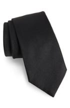 Men's Ermenegildo Zegna Solid Silk Tie, Size - Black