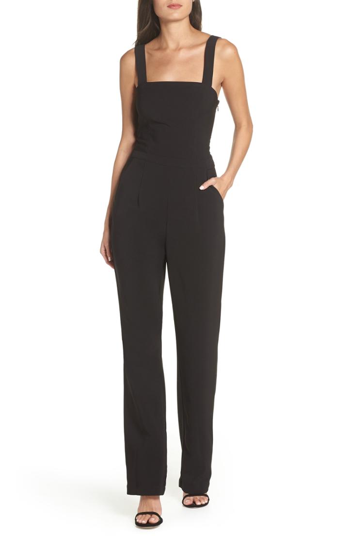 Women's Heartloom Millie Square Neck Jumpsuit - Black