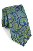 Men's Nordstrom Men's Shop Avalon Paisley Silk Tie, Size X-long - Green