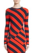 Women's Altuzarra Asymmetrical Stripe Sweater - Orange