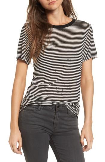 Women's Ag Gray Boyfriend Tee - Black