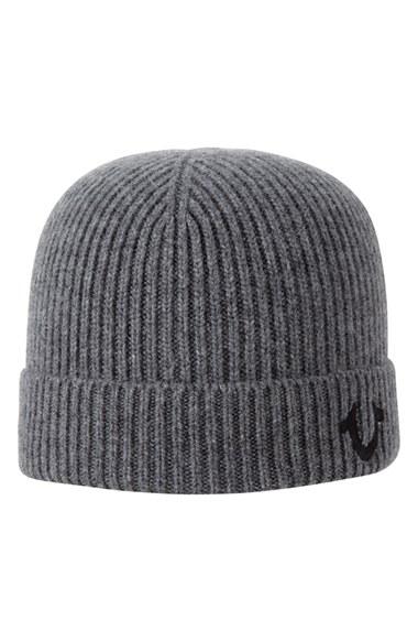 Men's True Religion Brand Jeans Rib Knit Cap - Metallic
